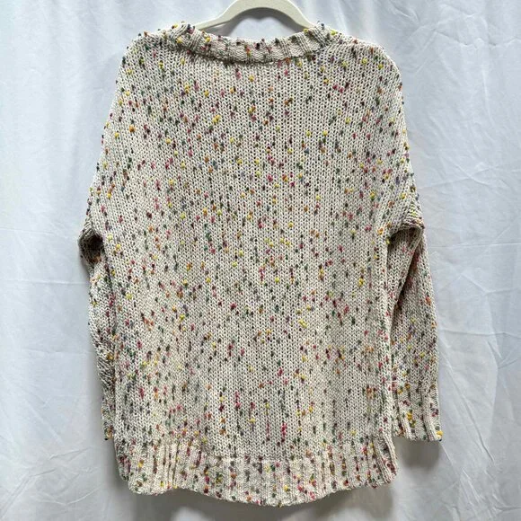 Seven7 Confetti Pom Pom Crew Neck Sz SMALL - Picture 2 of 7